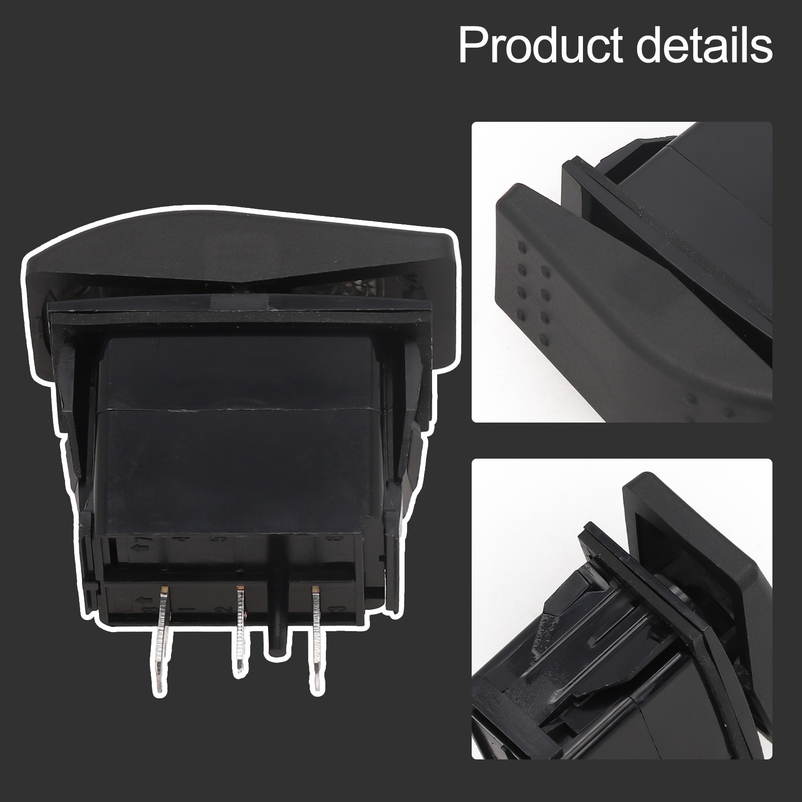 Switch Rocker Switch (ON)-OFF-(ON) 12/24VDC Rectangular SPDT Momentary