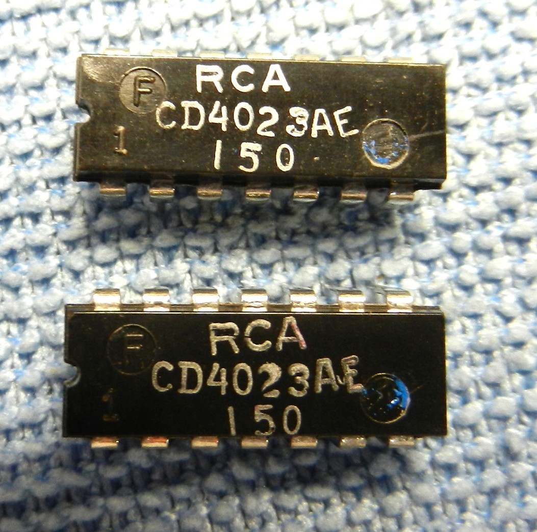 RCA CD4023AE CMOS Integrated Circuits (Quantity 2)