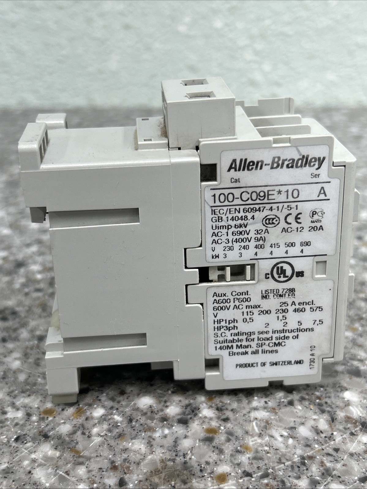 USED ALLEN BRADLEY 100-C09E*10 SERIES A CONTACTOR 100-C09E 10