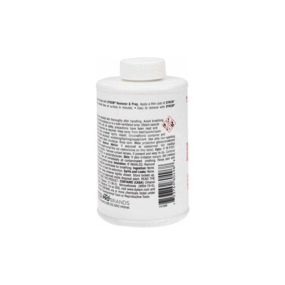 Dykem 80496 Red Layout Fluid, 8 Ounce Brush Top Can