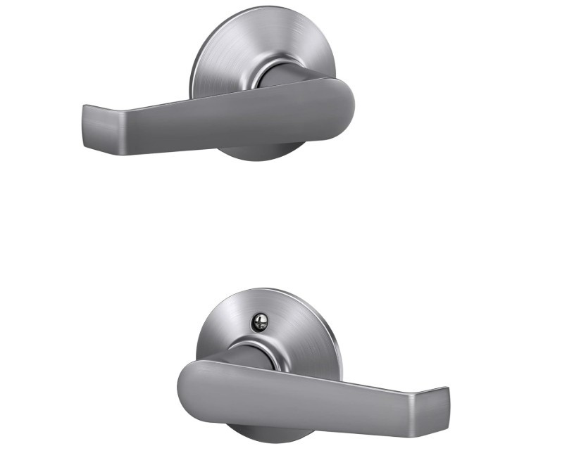 6 pairs of SCHLAGE RESIDENTIAL Passage F10 ELA 626 Lever Lockset, Satin Chrome