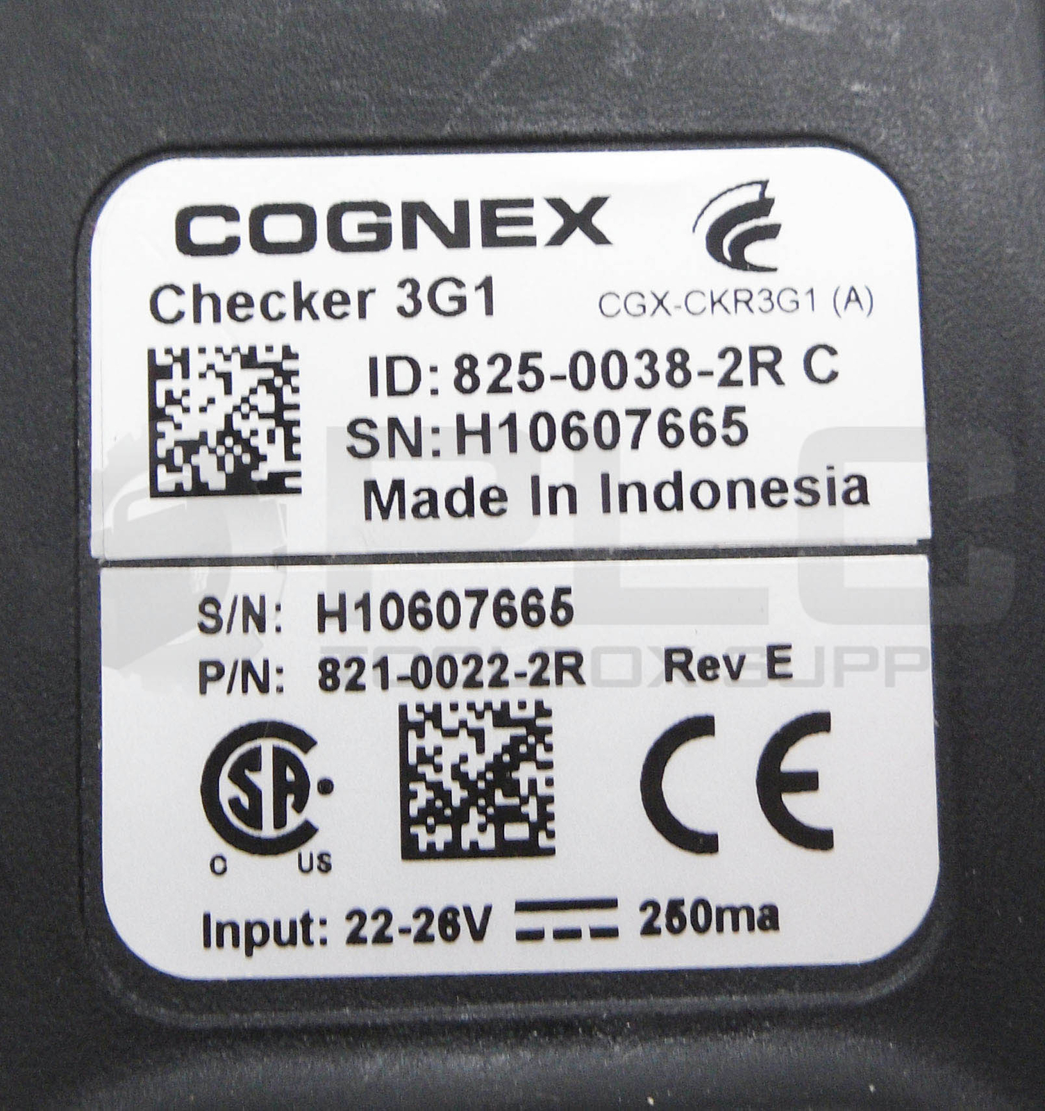 COGNEX 821-0022-2R MACHINE VISION SENSOR 825-0038-2R