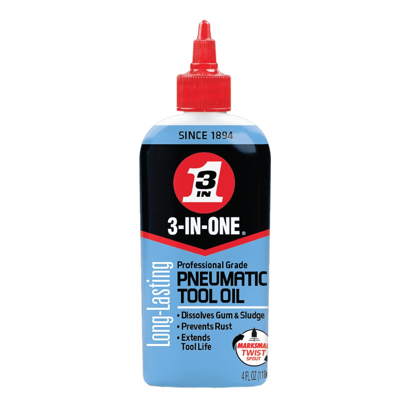 3-In-One Professional Grade Pneumatic Tool Drip Oil, 4 Fl. oz.