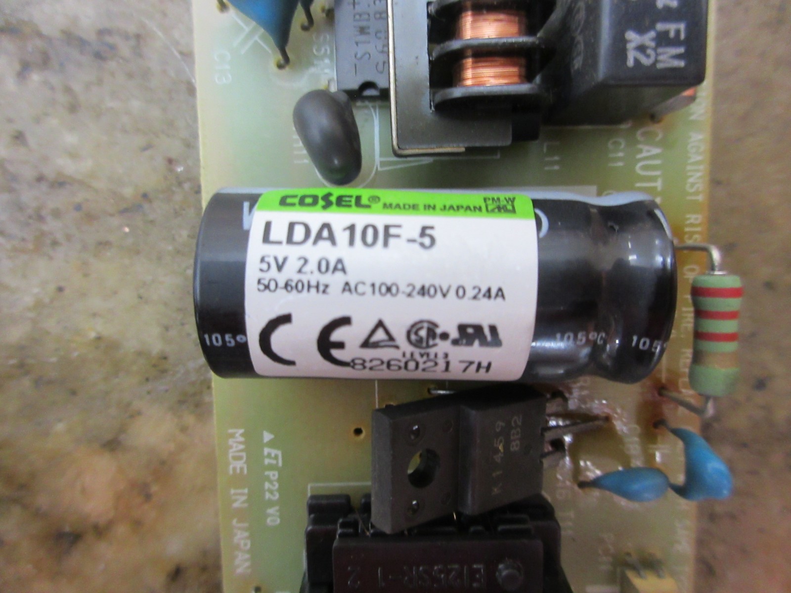 1998 HITACHI SEIKI TS-15 CNC LATHE COSEL POWER SUPPLY LDA10F-5 EACH 1