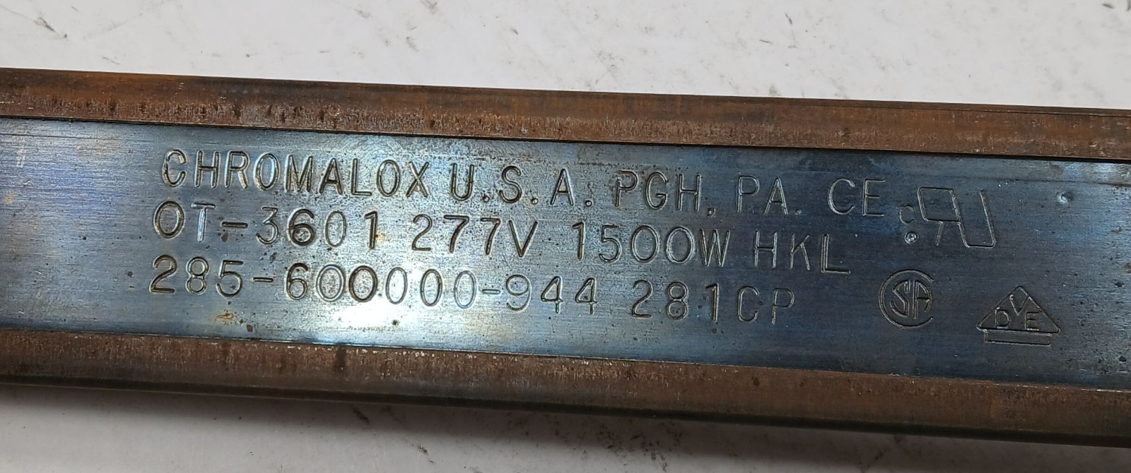 1 NEW CHROMALOX OT-3601 277V 1500W 36” HEATER STRIP NNB ***MAKE OFFER***