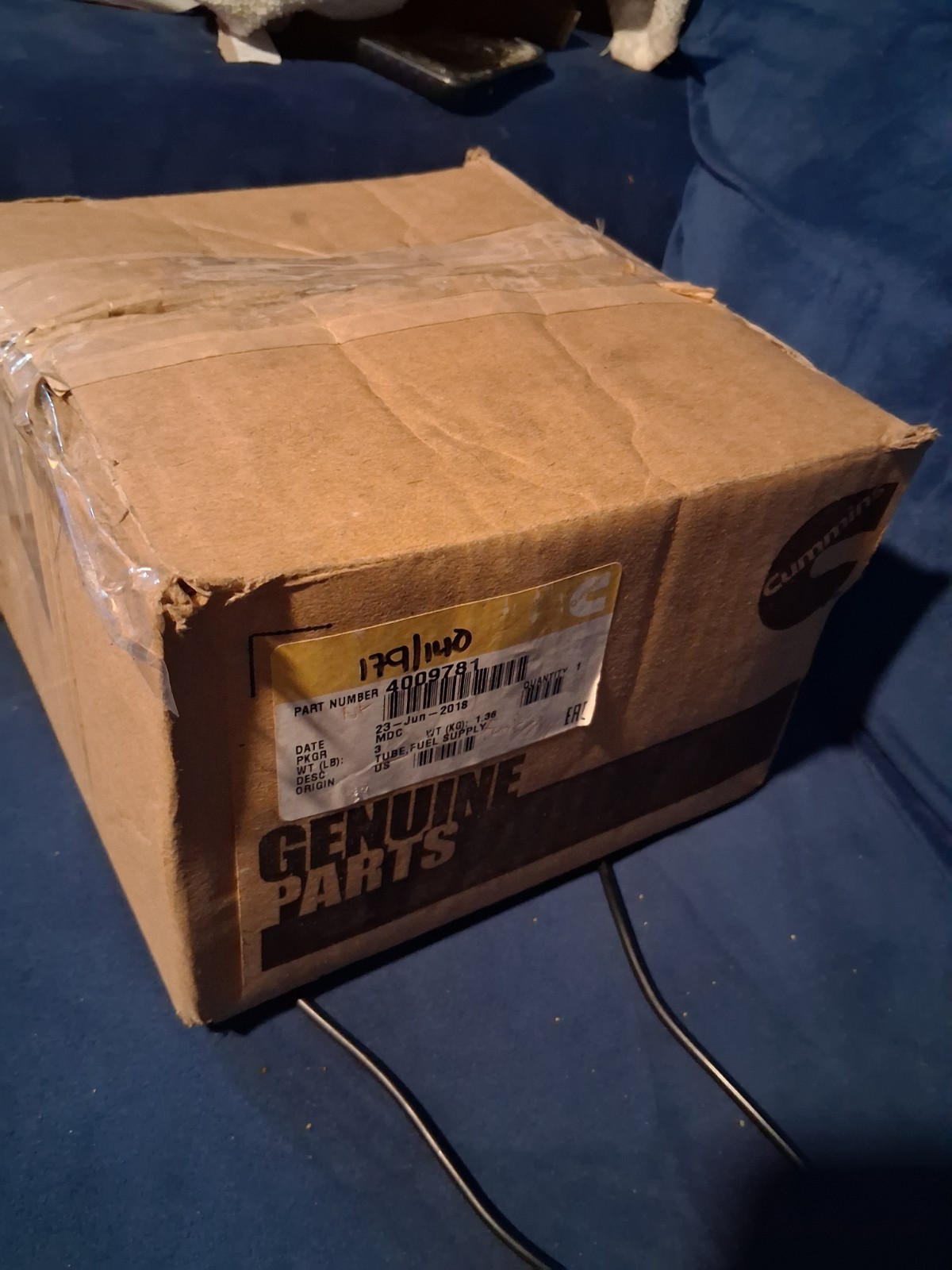 Genuine Cummins 4009781 Fuel Supply Tube Assembly