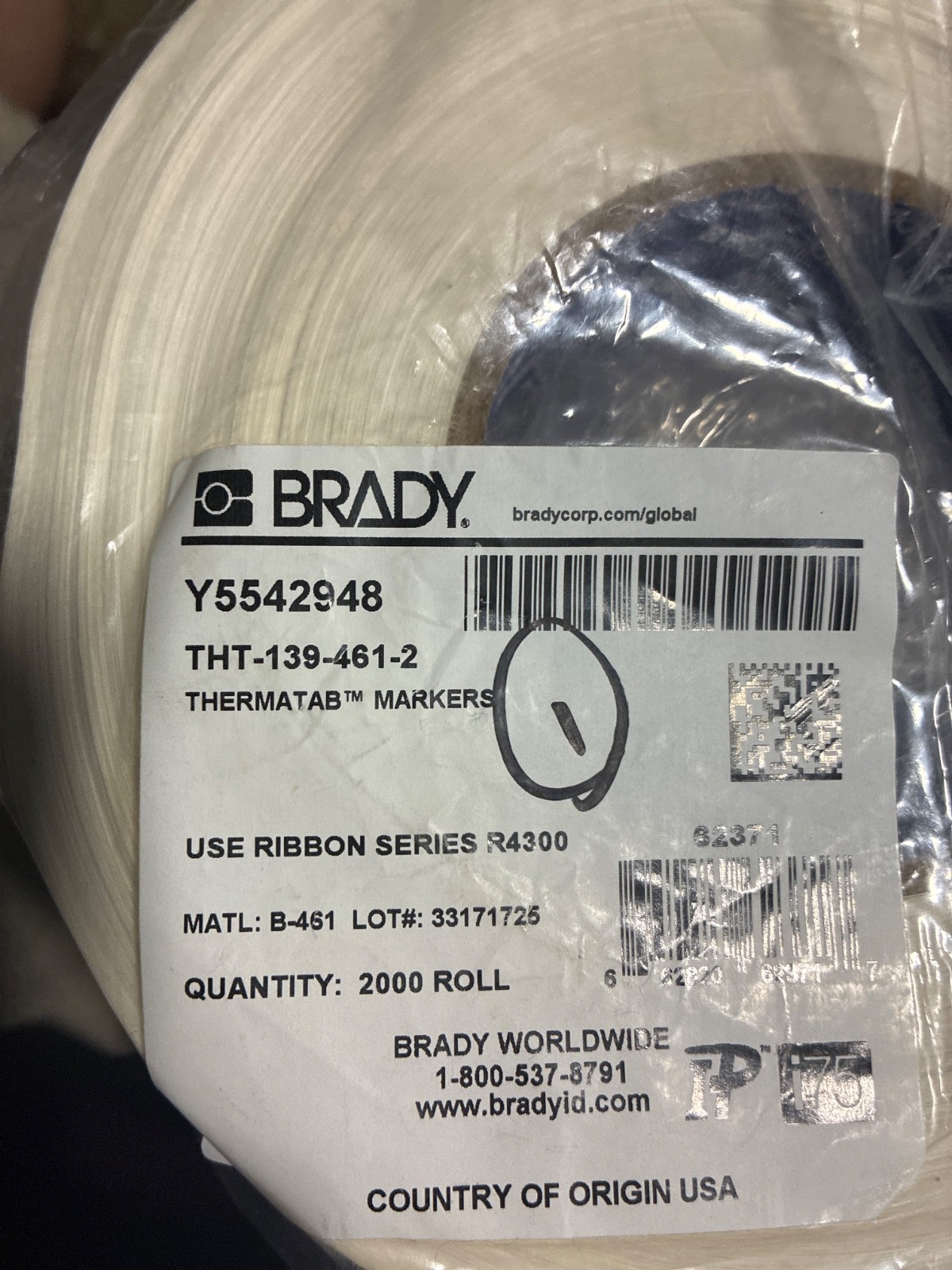 BRADY THT-139-461-2