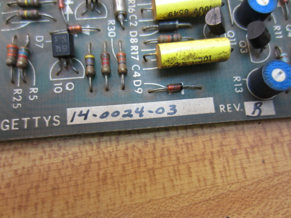 Gettys 14-0024-103 Firing Board 14-0024-03 Missing Capacitor