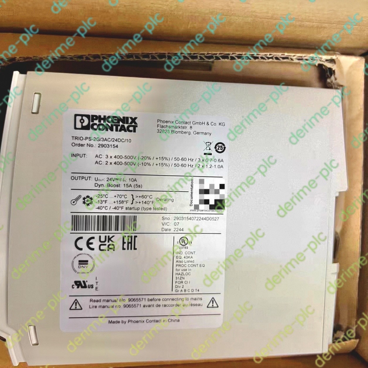 1pcs new Phoenix 2903154 TRIO-PS-2G/3AC/24DC/10 Switching Power Supply