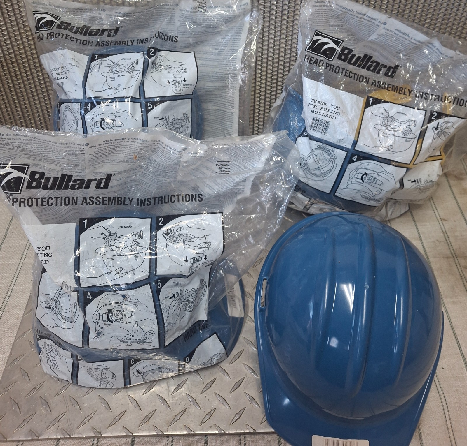 BULLARD Safety Helmet Hard Hat Blue Bump Cap Type 1 Class EG C30 Lot of 5