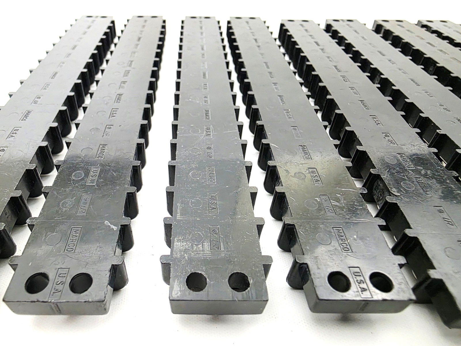 Lot of 10 Marco Dual Row 16 Position Screw Terminal Strips Blocks Phenolic