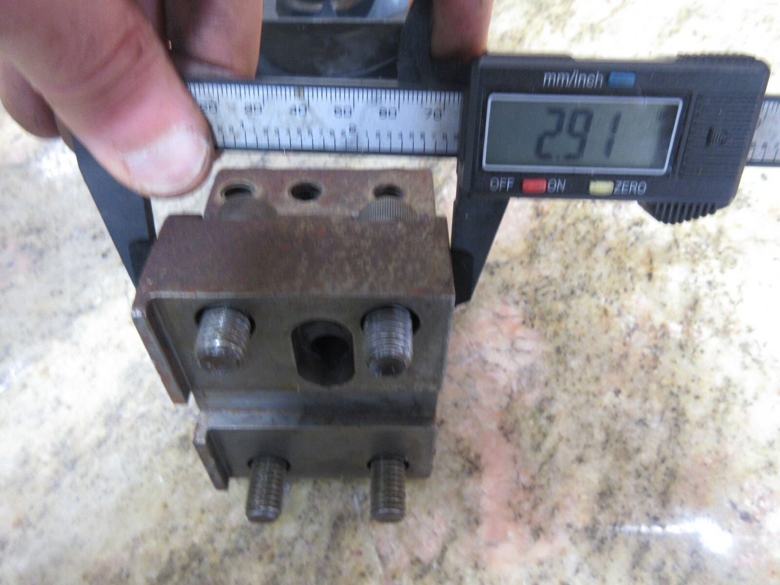 HITACHI SEIKI HT23J CNC LATHE TOOL HOLDER BLOCK 1.22″ 3.74″ 2.91″ 1.25″ INCH
