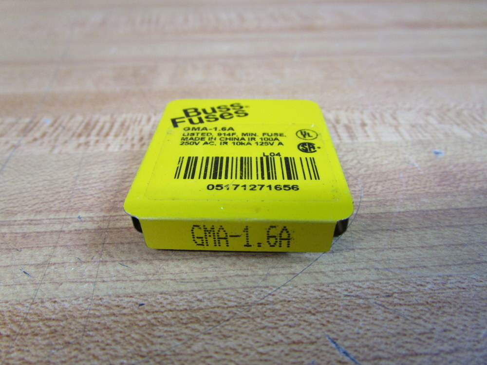 Buss GMA-1.6A Bussmann Fuse Cross Ref 6F100 Fine Wire Element (Pack of 15)