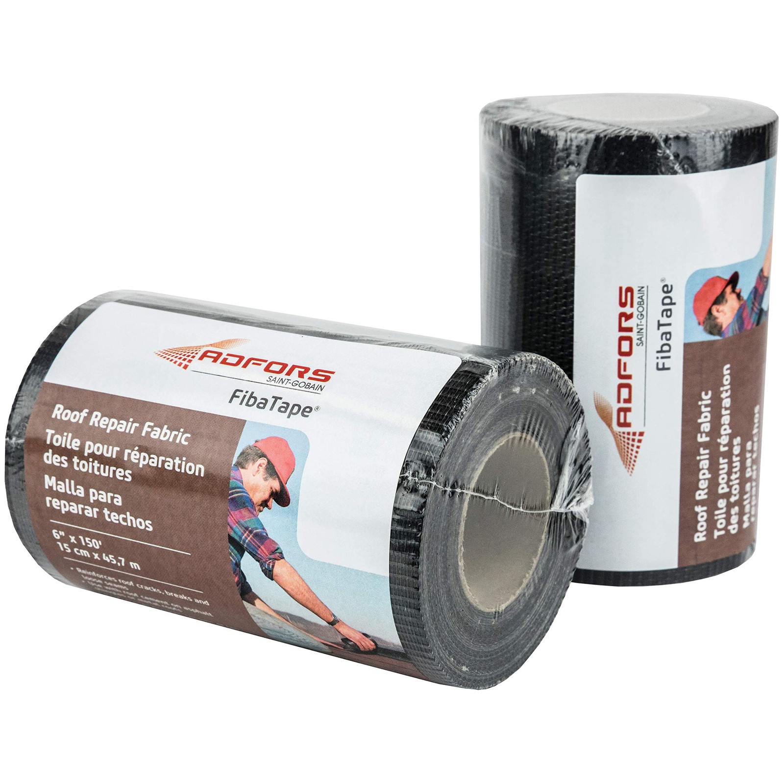 6 Inch x 150FT Roof Repair Fabric Black Reinforcement Mesh Roll