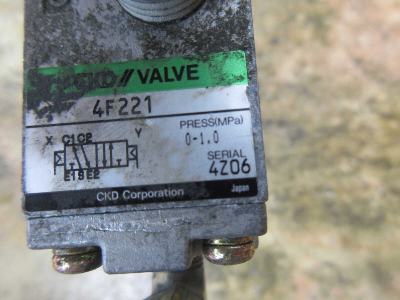 CKD VALVE 4F221 4Z06 OKUMA LNC-8 CNC LATHE