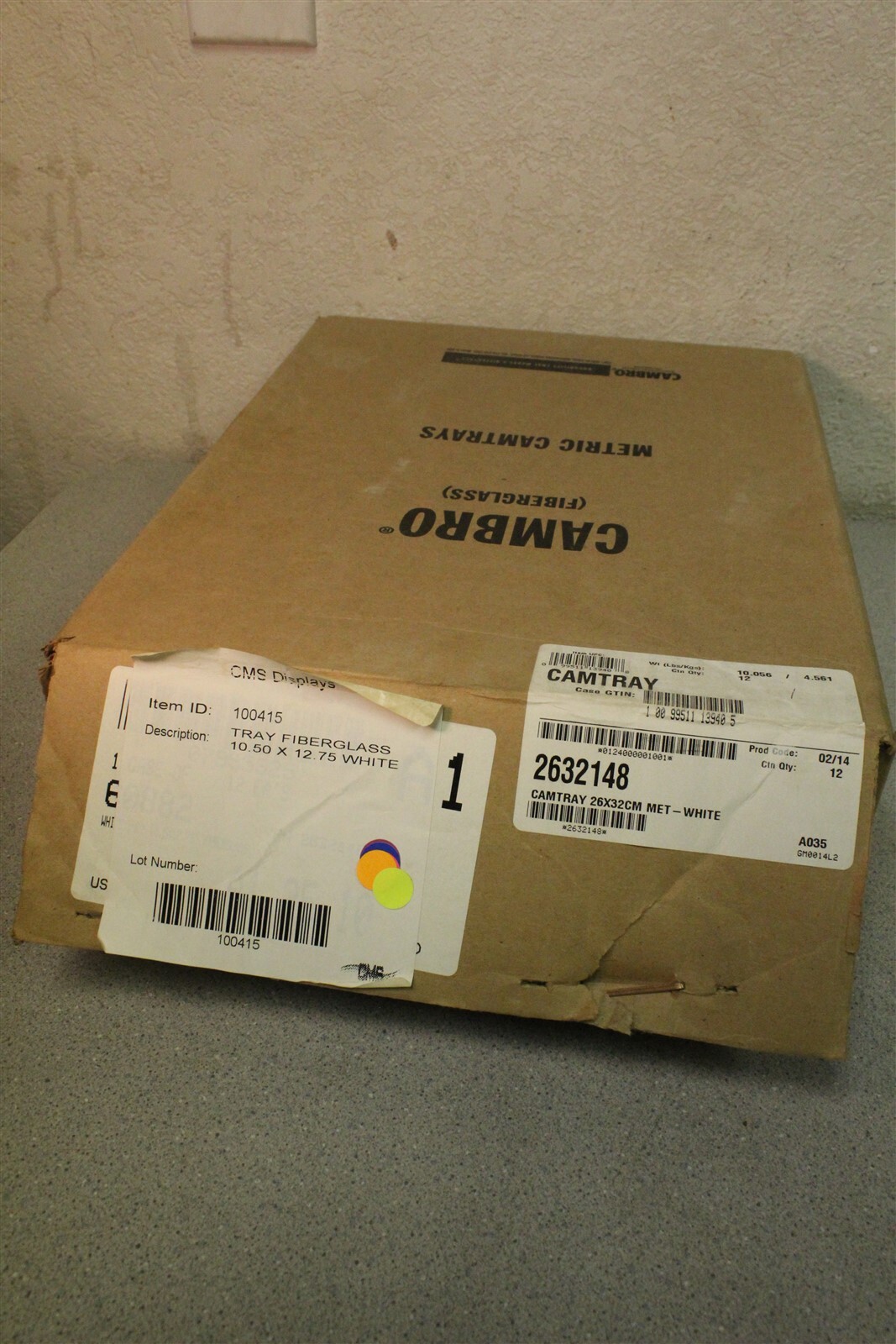 NEW Cambro Fiberglass Camtrays 10.50 X 12.75 White lot of 12*FREE SHIPPING*
