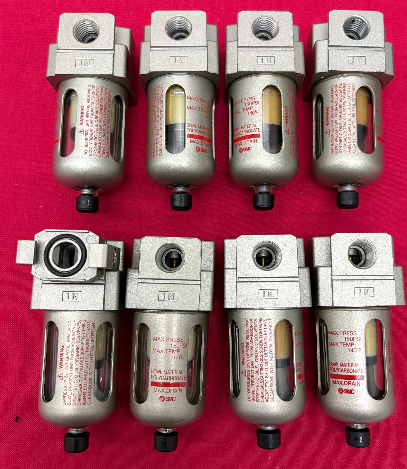 SMC AFM20-N02-CZ MODULAR PNEUMATIC MIST SEPARATOR 150PSI MAX – 1 LOT QTY 8