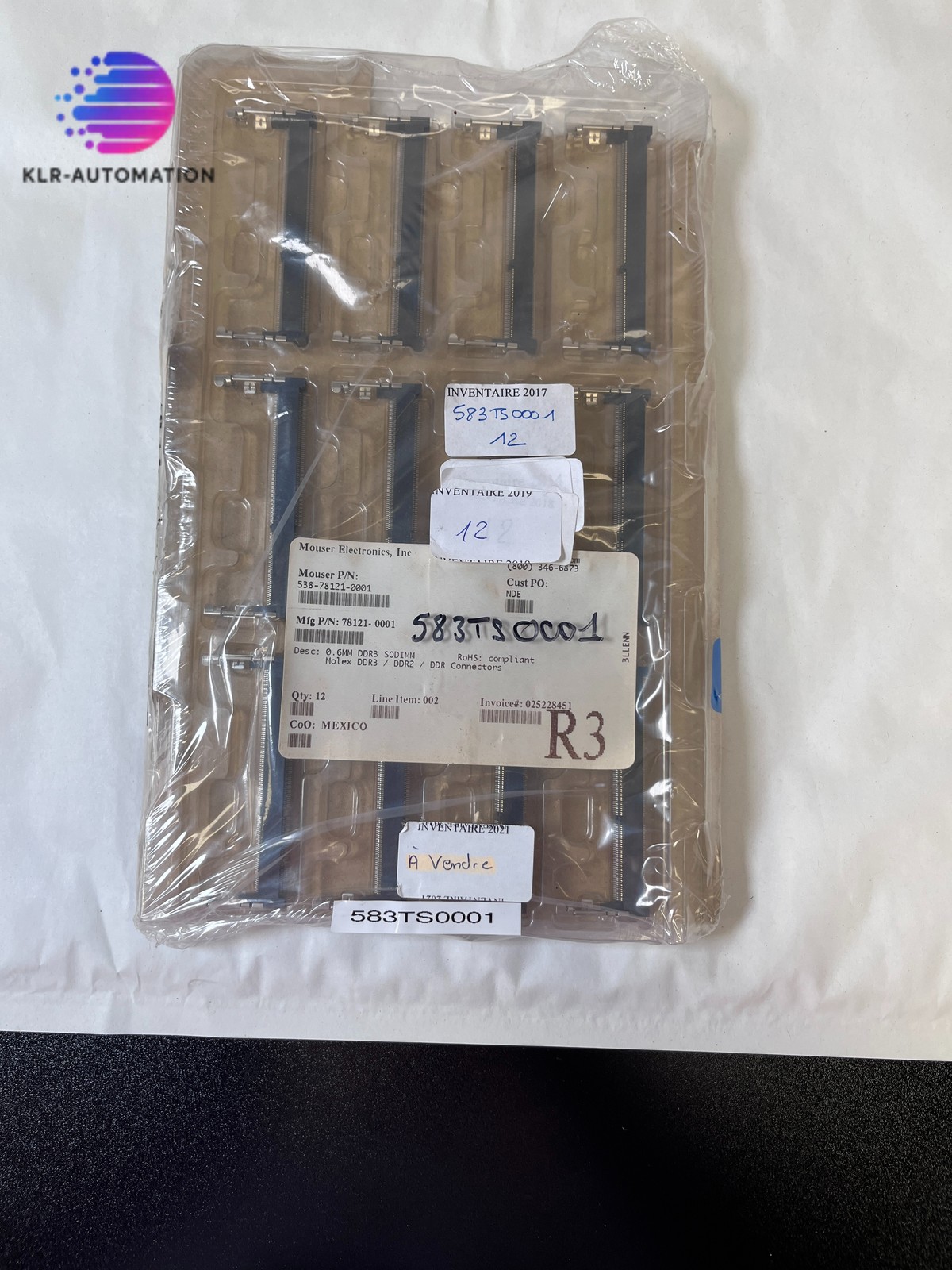 12X Molex 78121-0001 Connector DDR3 SODIMM 0.6Mm Memory RAM Slot Laptop New