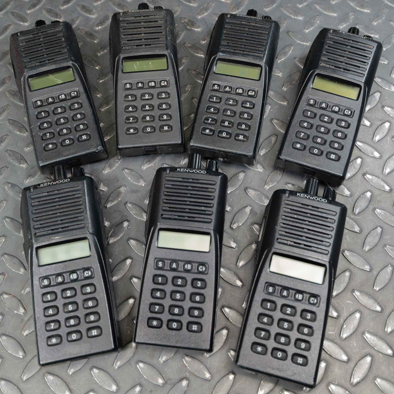 Kenwood TK-380 Type 3 UHF Handheld Radio 400-430 MHz (Lot of 7, Used, No