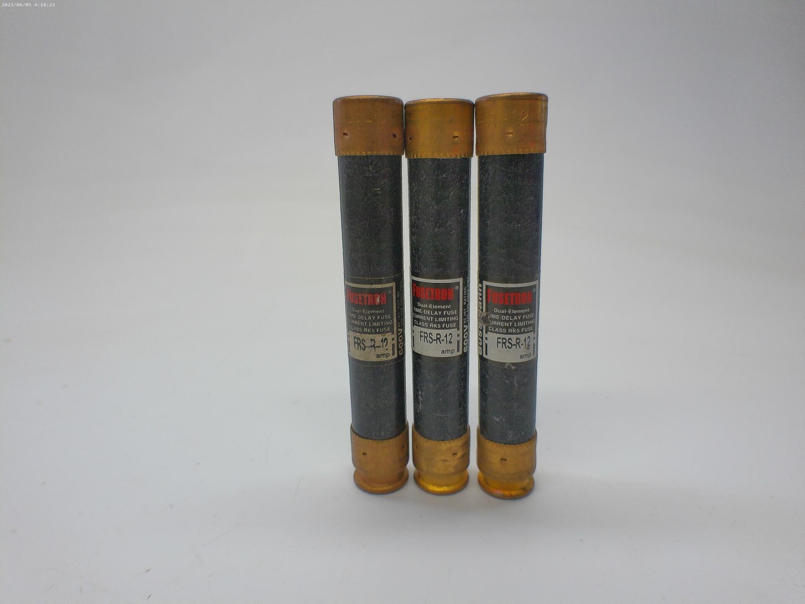 FUSETRON FRS-R-12 FUSE BLACK LOT OF 3 NSNP