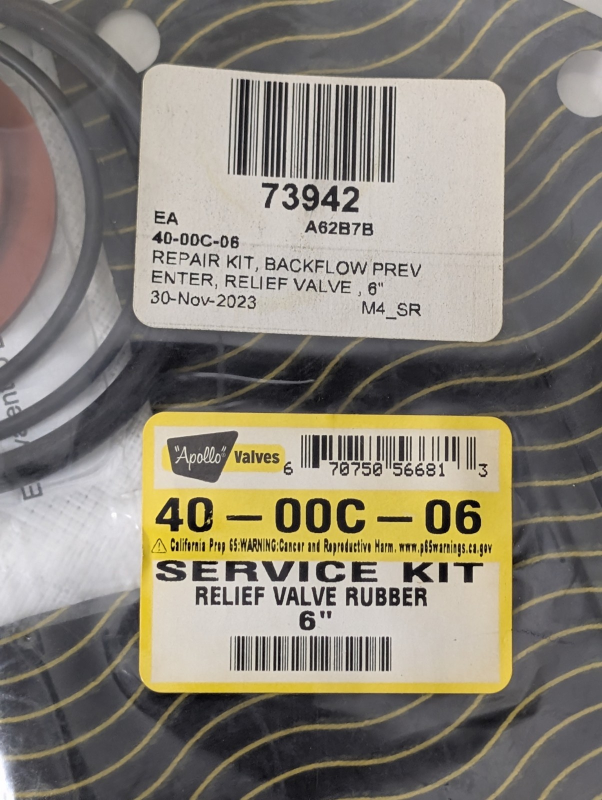 2x Apollo Valves 40-00C-06 Service Kit Relief Valve Rubber 6″ Backflow Preventer