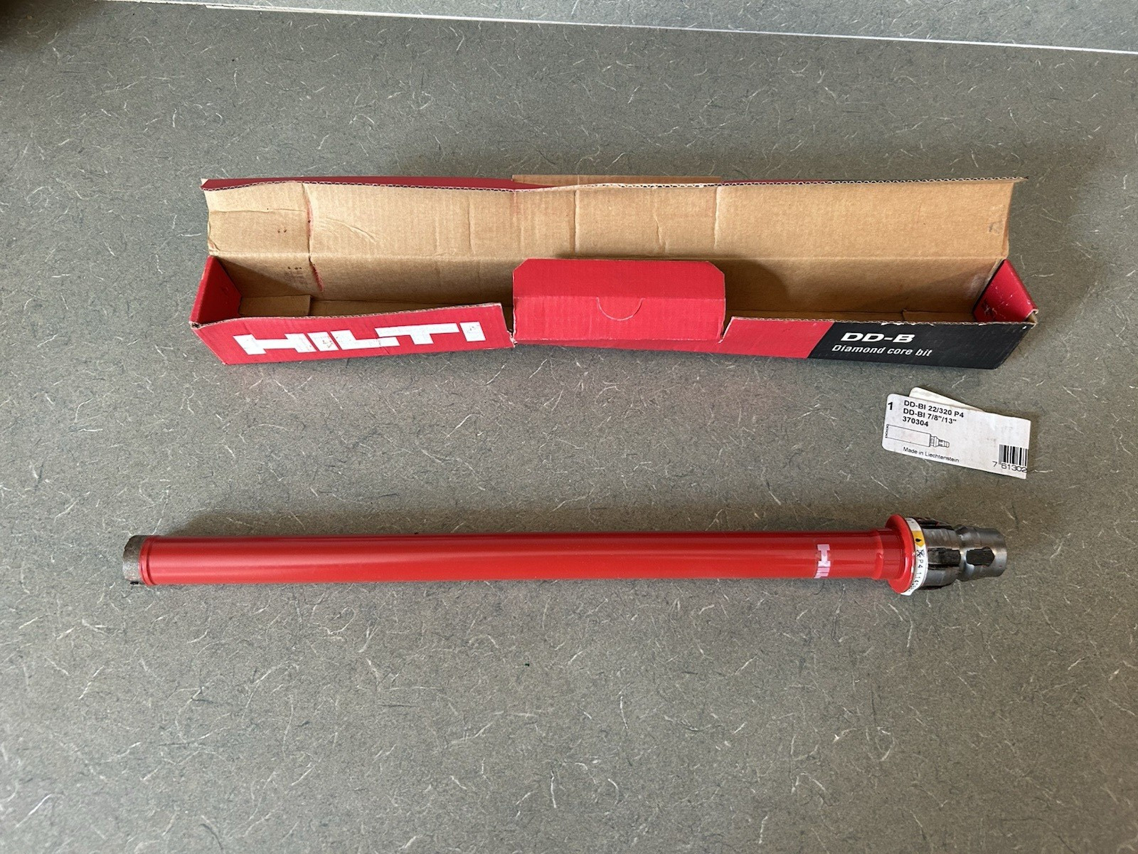 HILTI Diamond Core Bit DD-B 22/320 P4 ~ 7/8″ x 13″ 22mm- 2 available