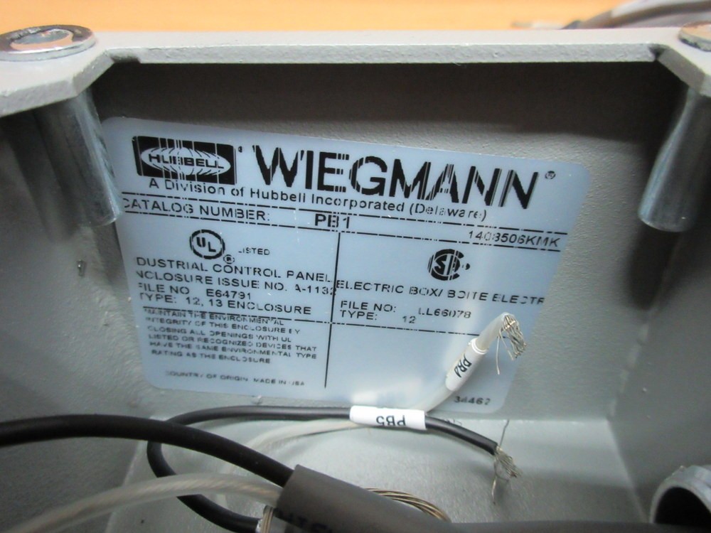 Hubbell Wiegmann PB1 Push Button Enclosure W/ Cables