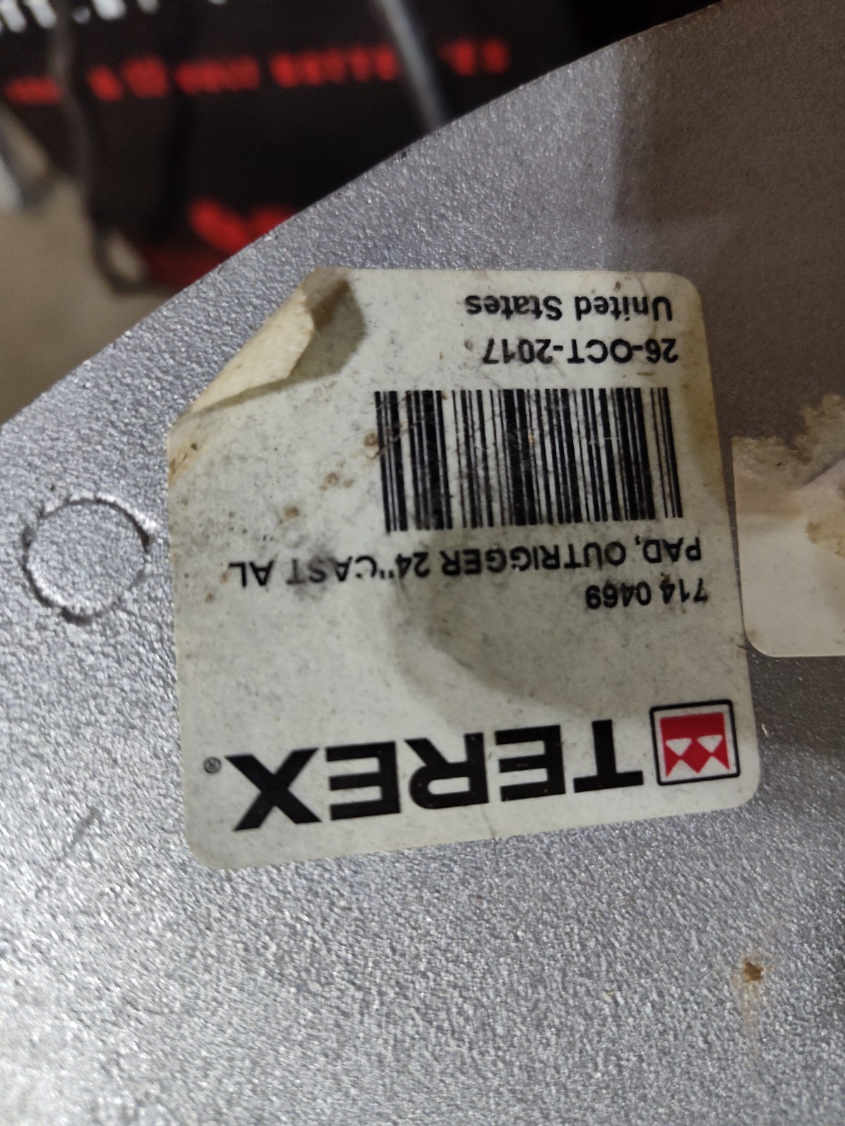 Terex Crane Pad Aluminum