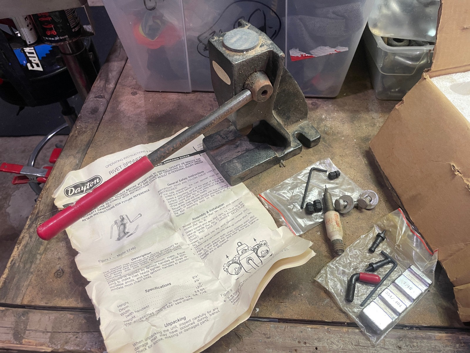 Vintage Dayton 1/6 Ton Chain Breaker Model 6Z478 w/ Original Box – Fast Shipping