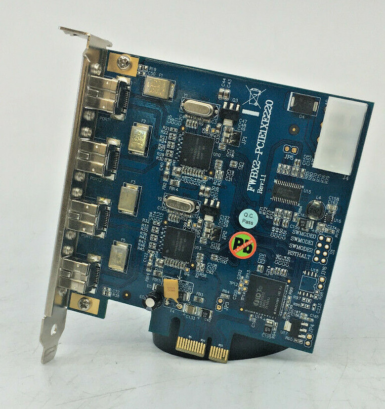 IOI Technology Corp FWBX2-PCIE1xE220 Rev 1.1.3 Dual Channel 4 Port IEEE1394-B