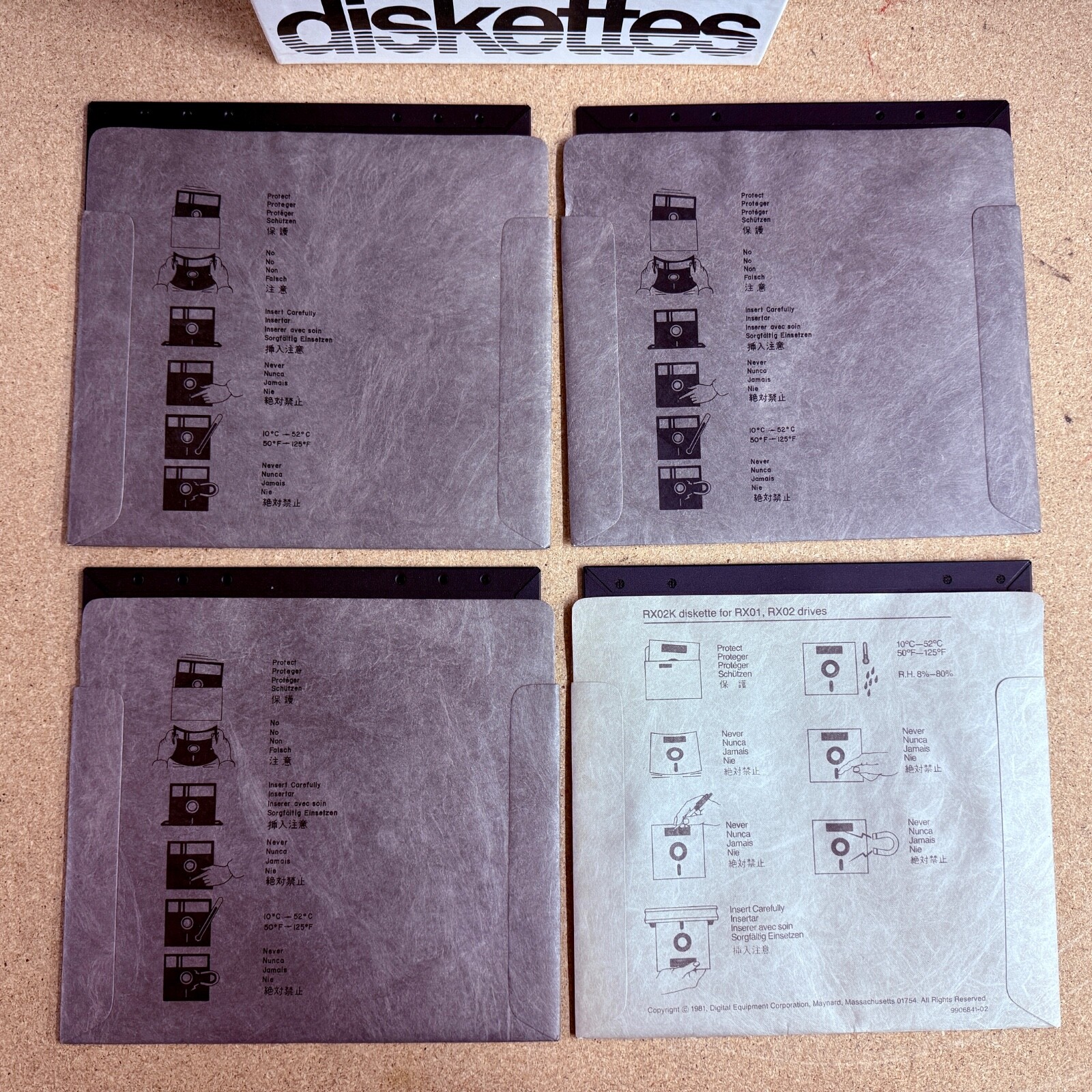 Vintage Digital and Tektronix Software 8 Inch Floppy Disk Set RT11 TEK SPS Basic