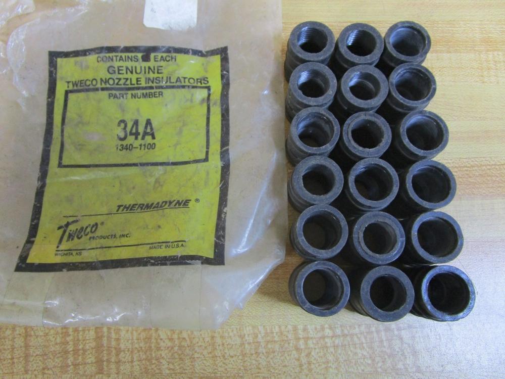 Thermadyne 1340-1100 TWECO Weld Nozzle Insulator 34A (Pack of 18)