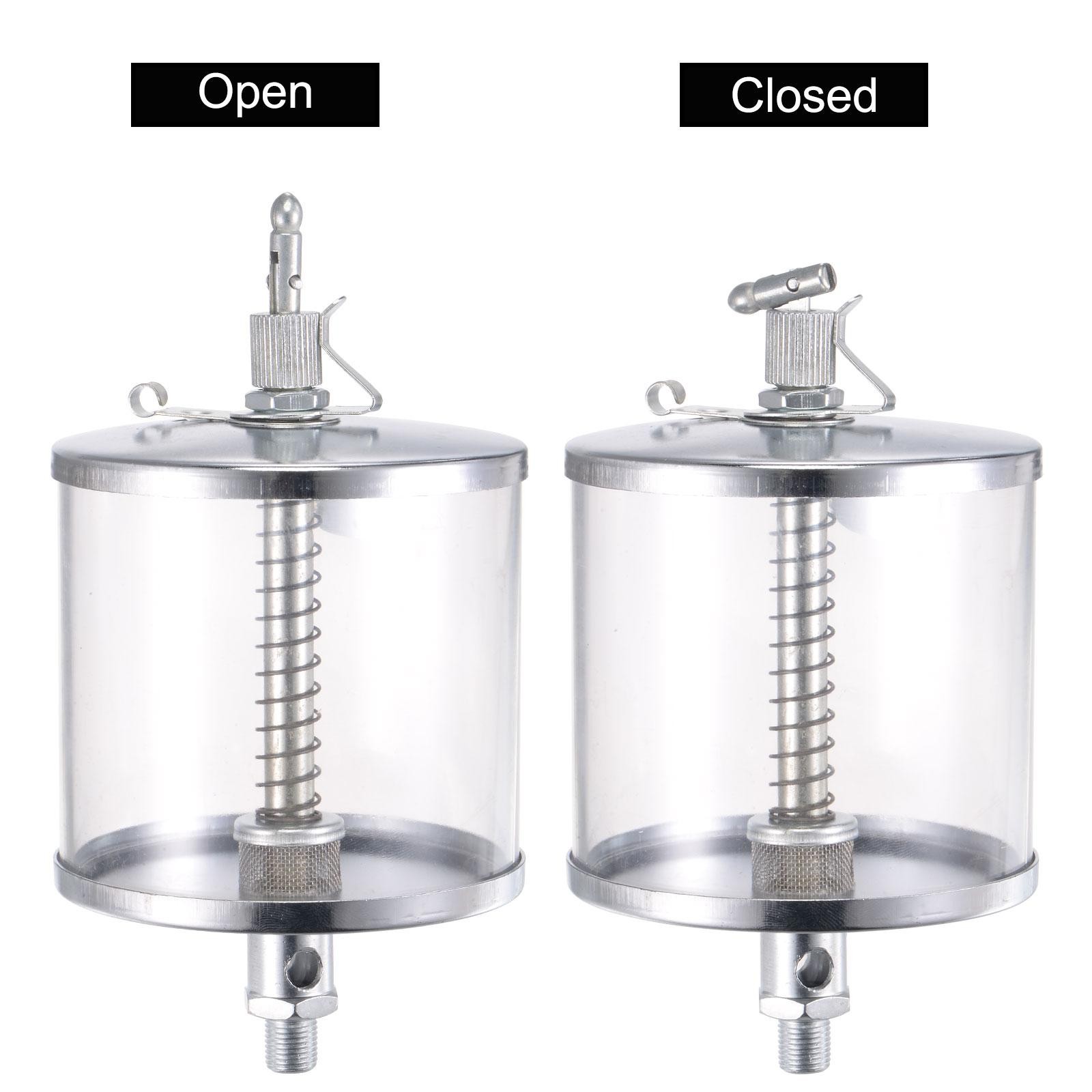 Needle Valve Type Oil Cup M10x1 Thread 400ml Sight Gravity Drip Feed Oiler