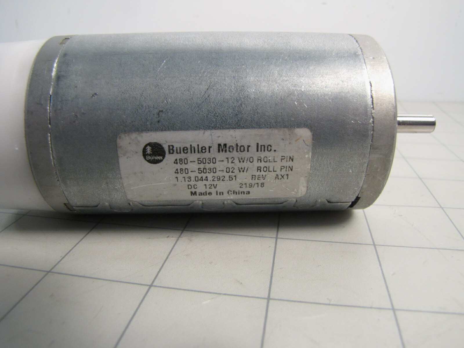 Buehler Motor Inc. 480-5030-02 / 1.13.044.292.51 DC 12V Motor w/ Roll Pin NEW