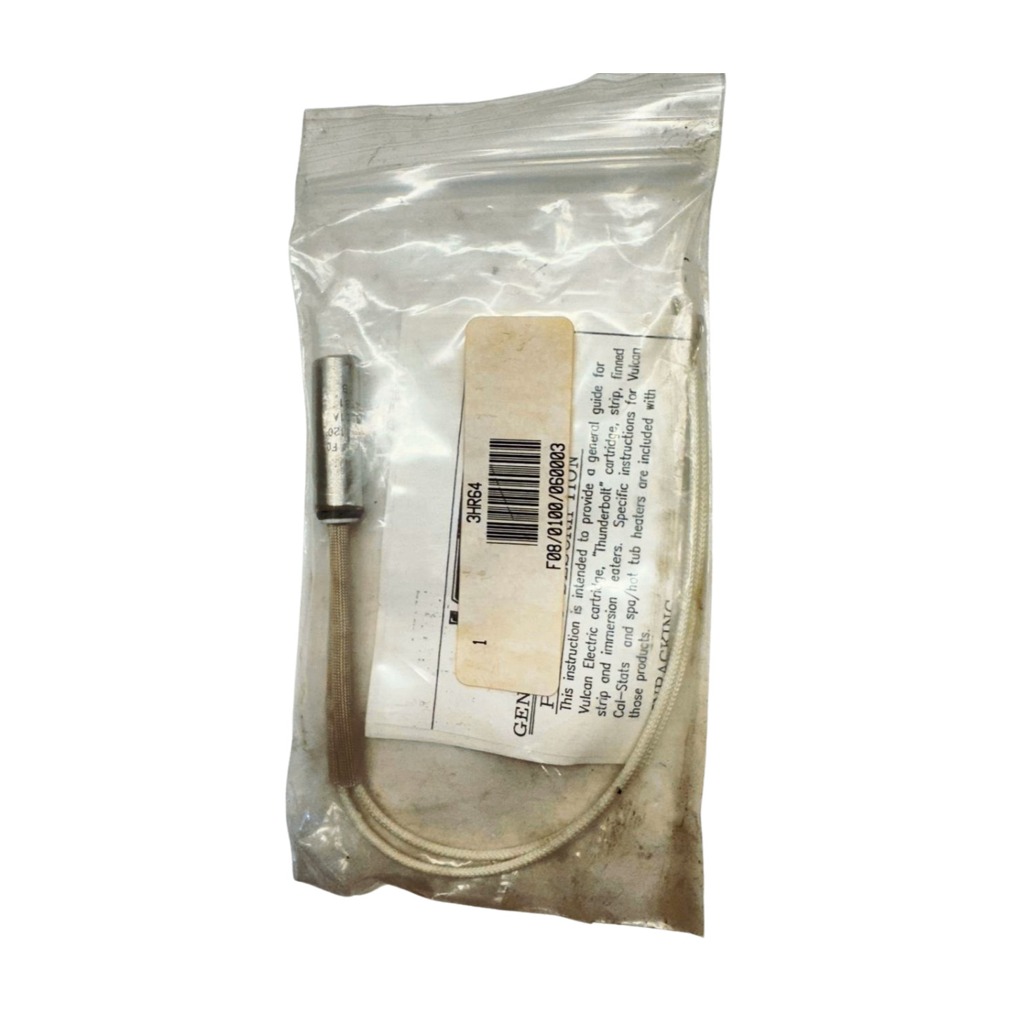 Vulcan TB501A Swaged Cartridge Heater, 150W, 120V, 3HR64, 4TB1, F08/0100/06003