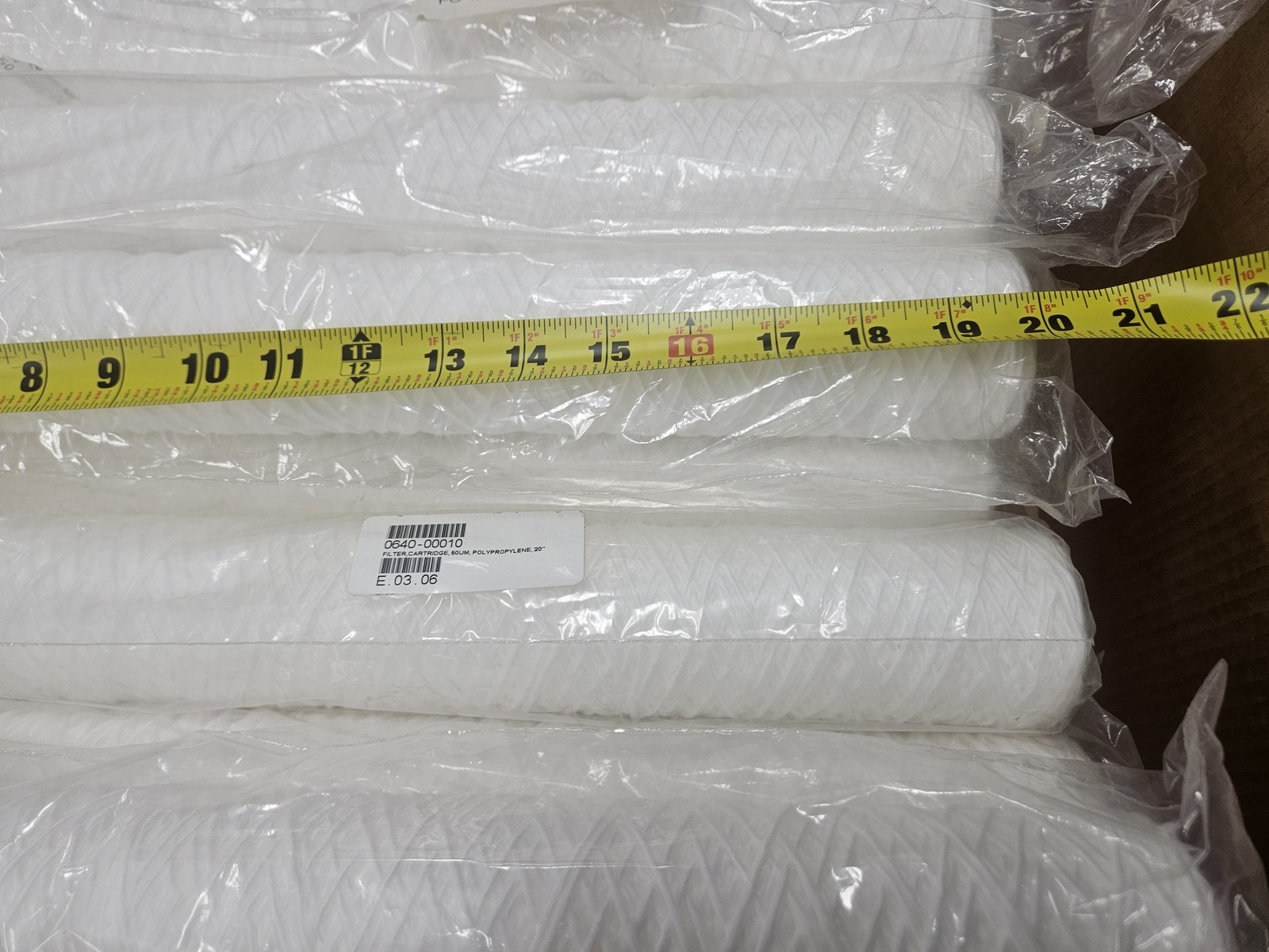 2.5 x 20 Filter Cartridge DOE Spun PP Filter 50 Micron (Qty 52)