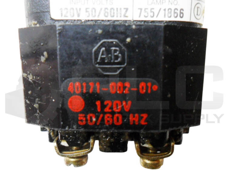 LOT OF 4 ALLEN BRADLEY 800T-P16 /T PILOT LIGHT RED W/ 40171-002-01 COIL 120V