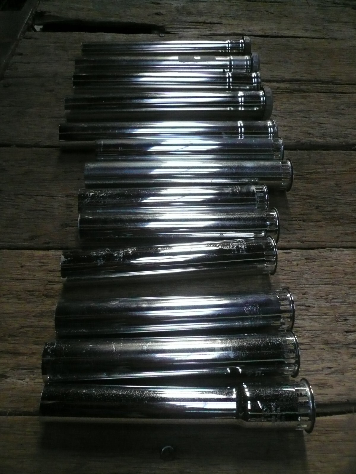 Lot of 13 Short Chrome Plated Commercial Toilet Vacuum Breakers Sloan V-500-AA