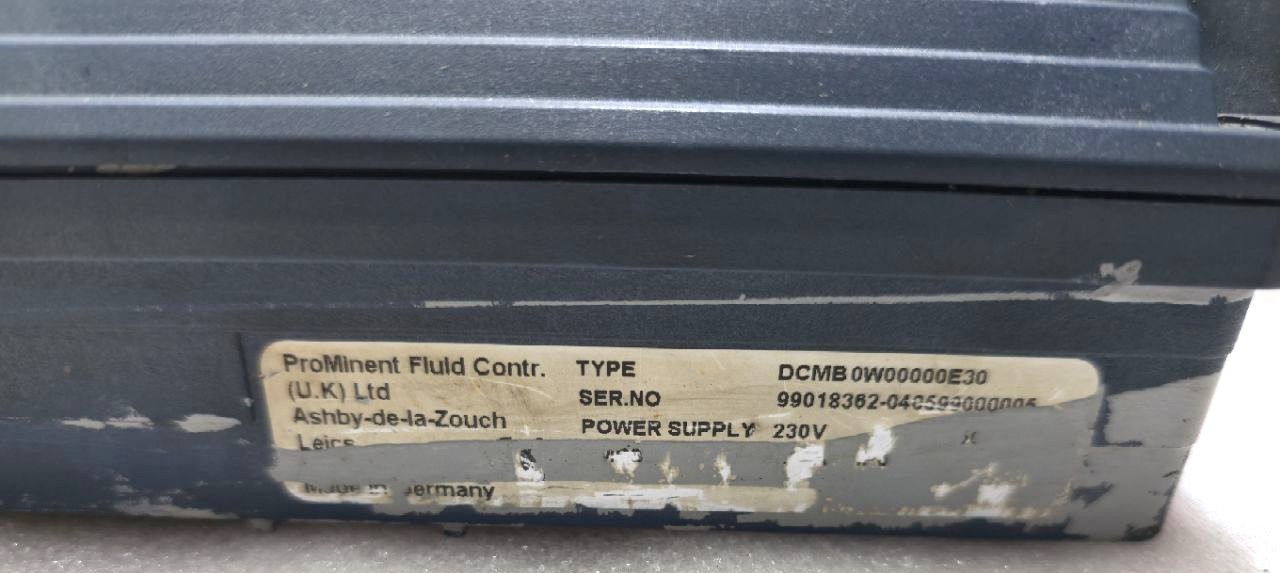 DULCO MARINE PROMINENT FLUID CONTROL DCMB 0W00000E30 SR NO.99018362-040599 230V