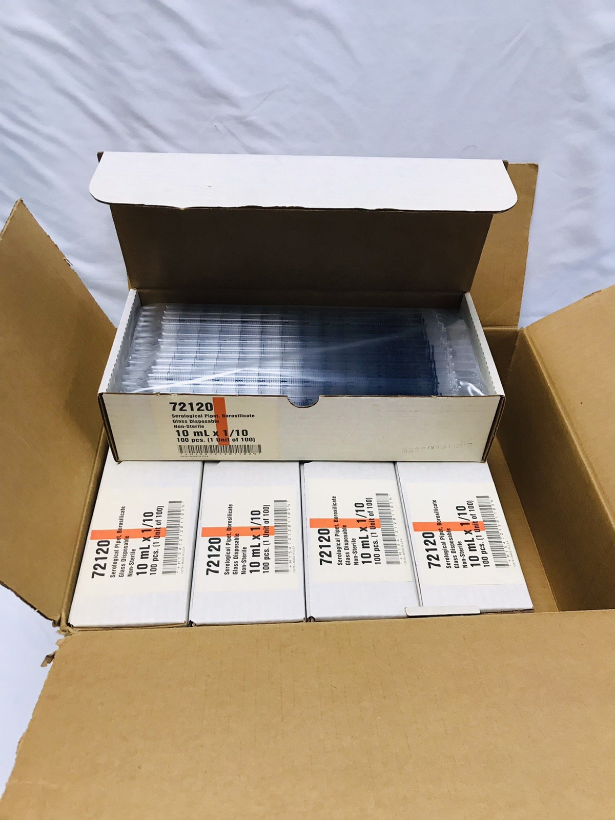 Kimble 72120-5110 – 5mL in 1/10 Pipets Glass Serological Non Sterile 500 Pack