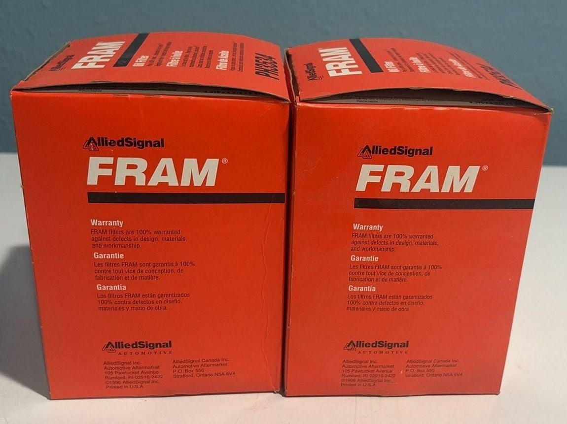 Set of 2 Vintage Fram PH3534 Engine Oil Filters
