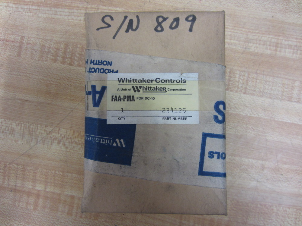Whittaker Controls 234125 Fuel Pressure Relief FAA-PMA