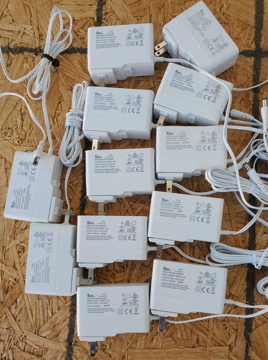 KTEC AC ADAPTER KSA-42W 12V 3.5A (LOT 12 UNITS)