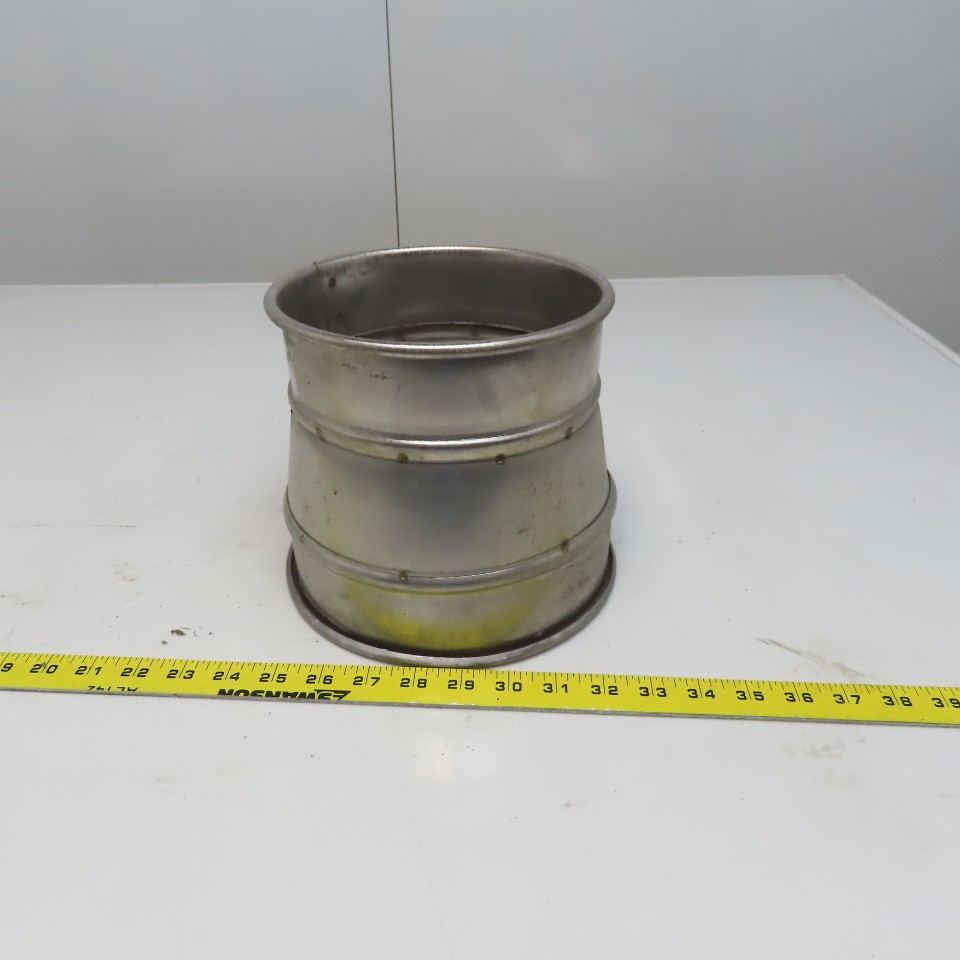 8″ x 4″ Stainless Steel Quick-Clamp Rolled Edge Duct Reducer