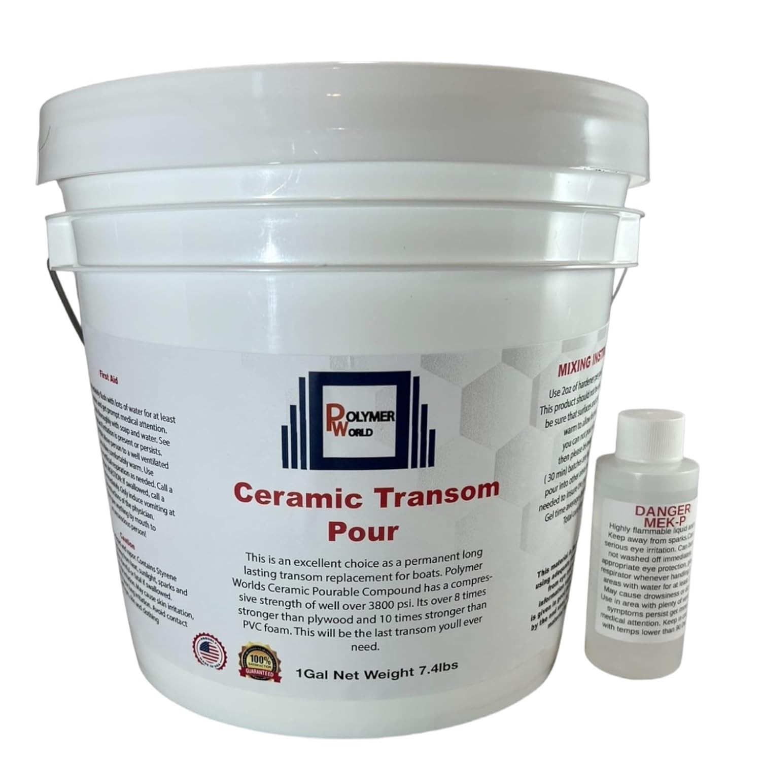 1-5 Gallon Ceramic Transom Pour for Transom Repairs Docks Power Boats Coring NEW
