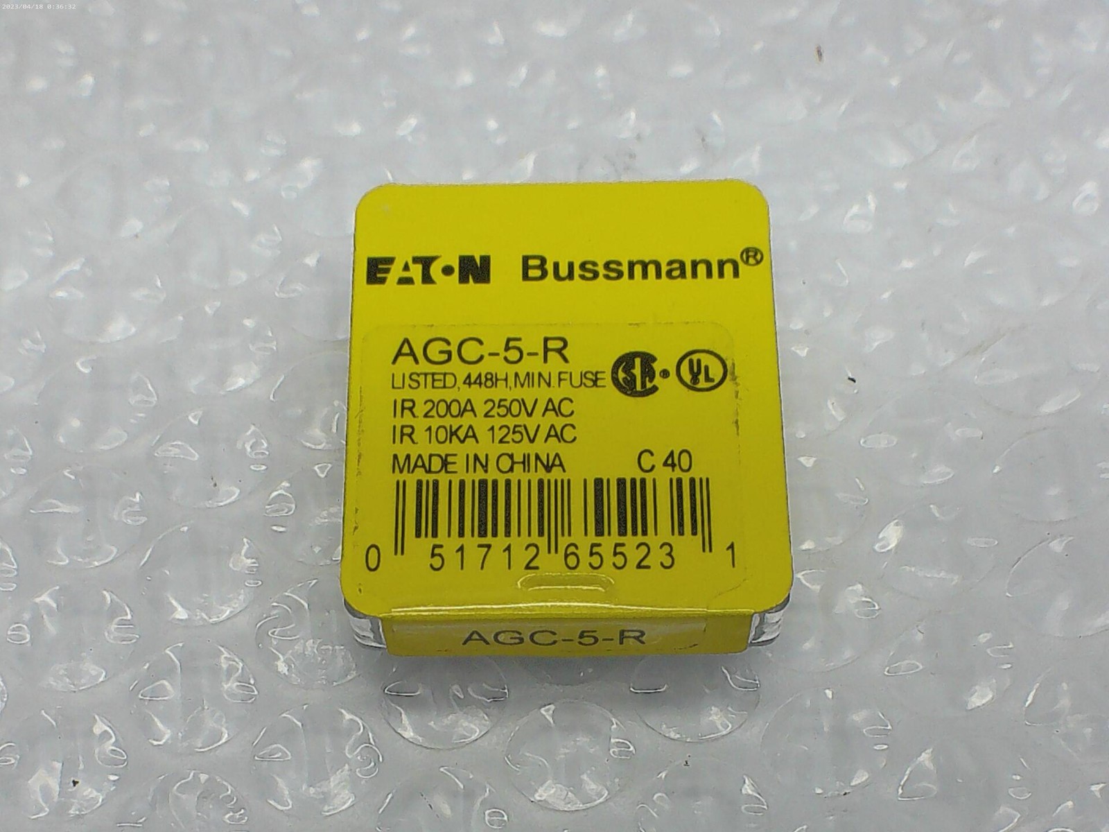 BUSSMANN AGC-5-R FUSE PKG OF 5 NSMP.