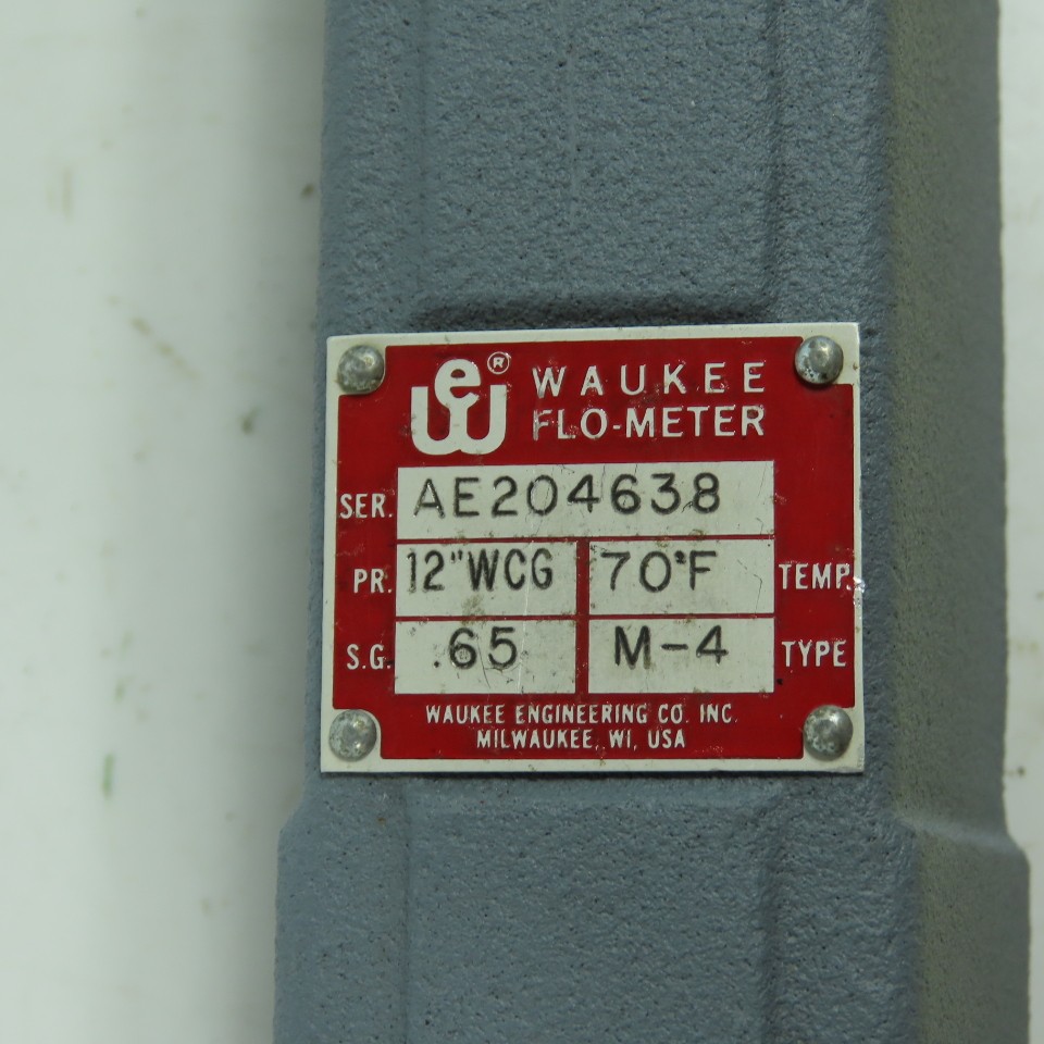 Waukee M-4 Flo-Meter Gas Flow Meter PR 12WCG W/ Waukee-Tronic Controller 1″ NPT