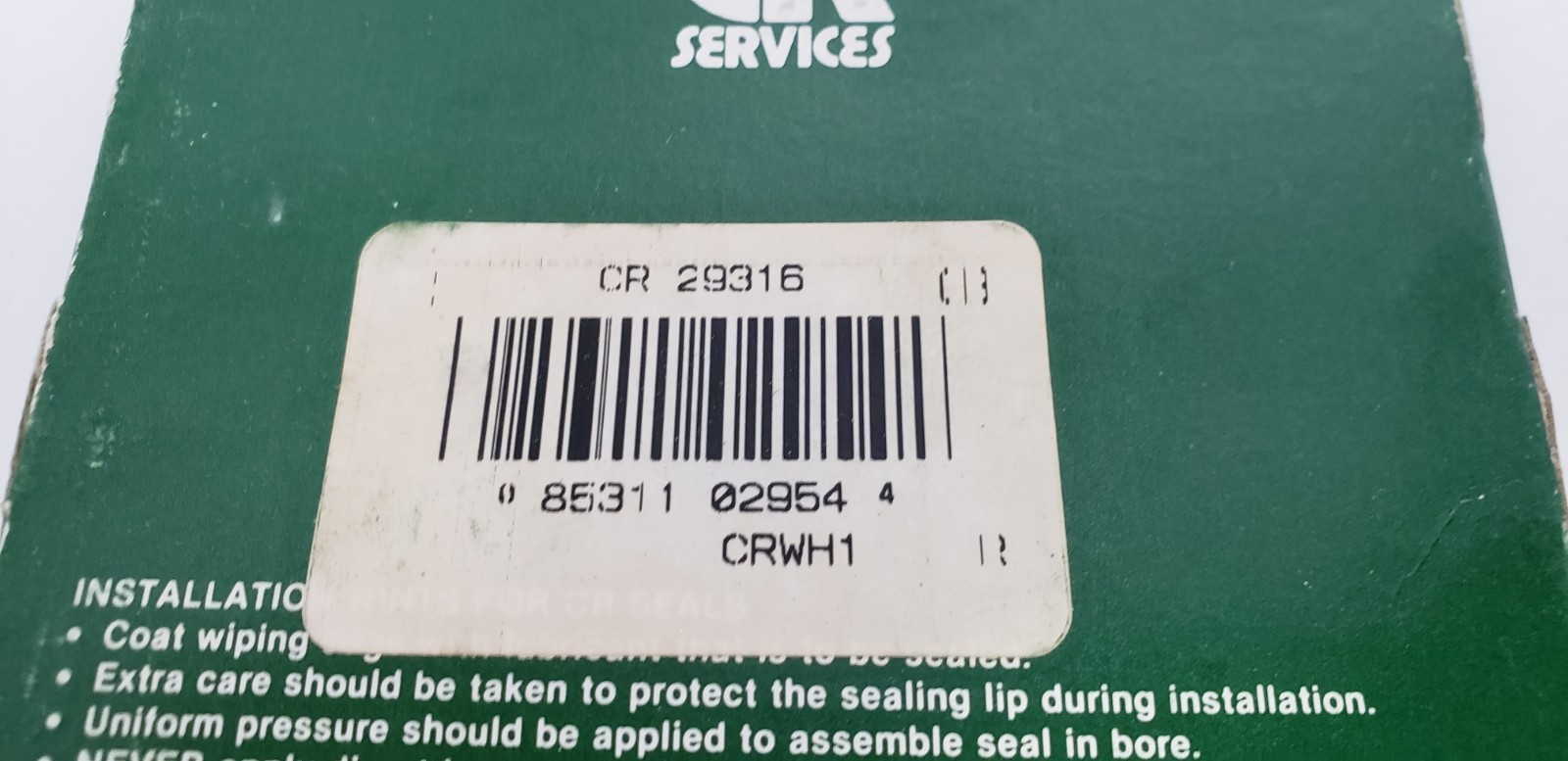 CHICAGO RAWHIDE 29316 OIL SEAL, 2-15/16″ x 4.003″ x 7/16″, CRWH1, NIB