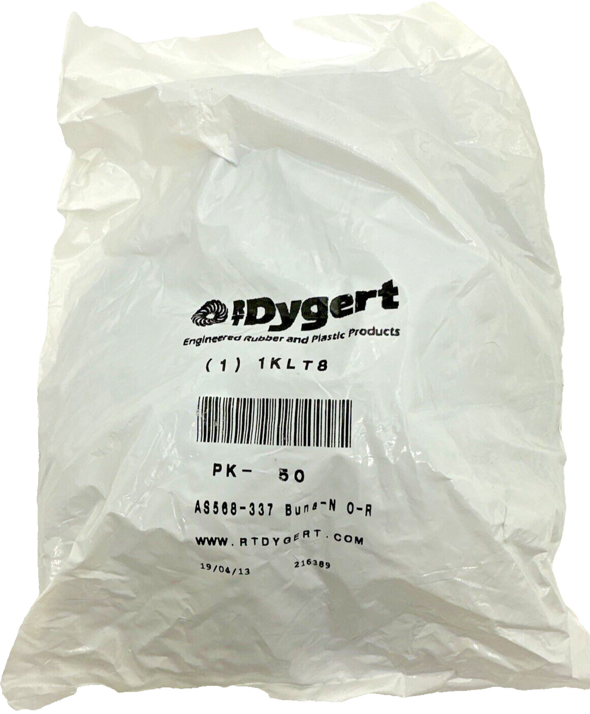 RT Dygart 1KLT8 3-3/8″x3/16″ 337N70 O Rings, 50 Pack, new (F7)