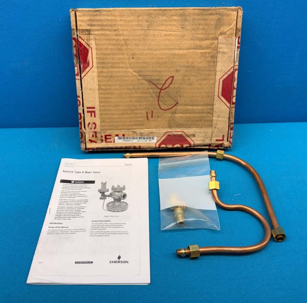 Genuine Emerson Spence 2″ Fit-E-B1H1A1A Type E Main Valve Copper Tubing Kit